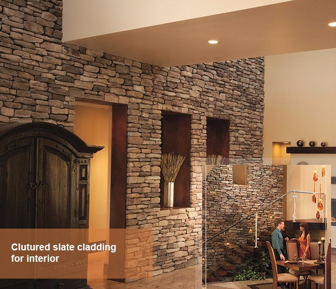 Wall Cladding Interior Cheap Slate Cultured Stone