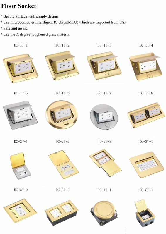 Floor Socket Outlet Box Protection Door Socket Function Groud DC-5t