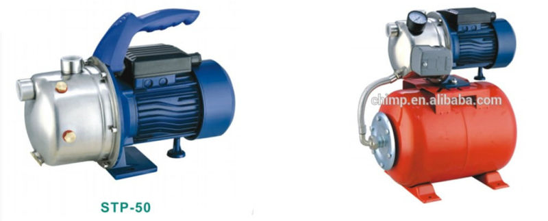 Stainless Steel Pump Head 1 HP Clean Water Self-Priming Jet Pump