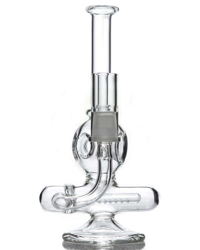 Inline Perc Glass Smoking Water Pipe to Donut Perc Vapor Rig (ES-GB-569)