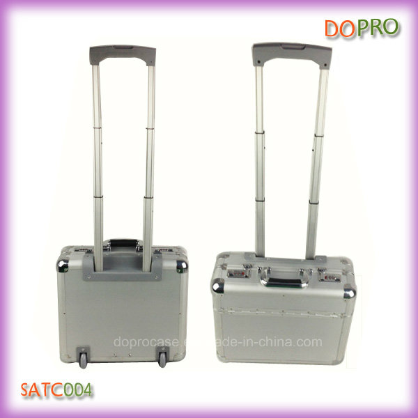 Silver Pilot Case High Quality Diplomat Aluminum Trolley Case (SATC004)