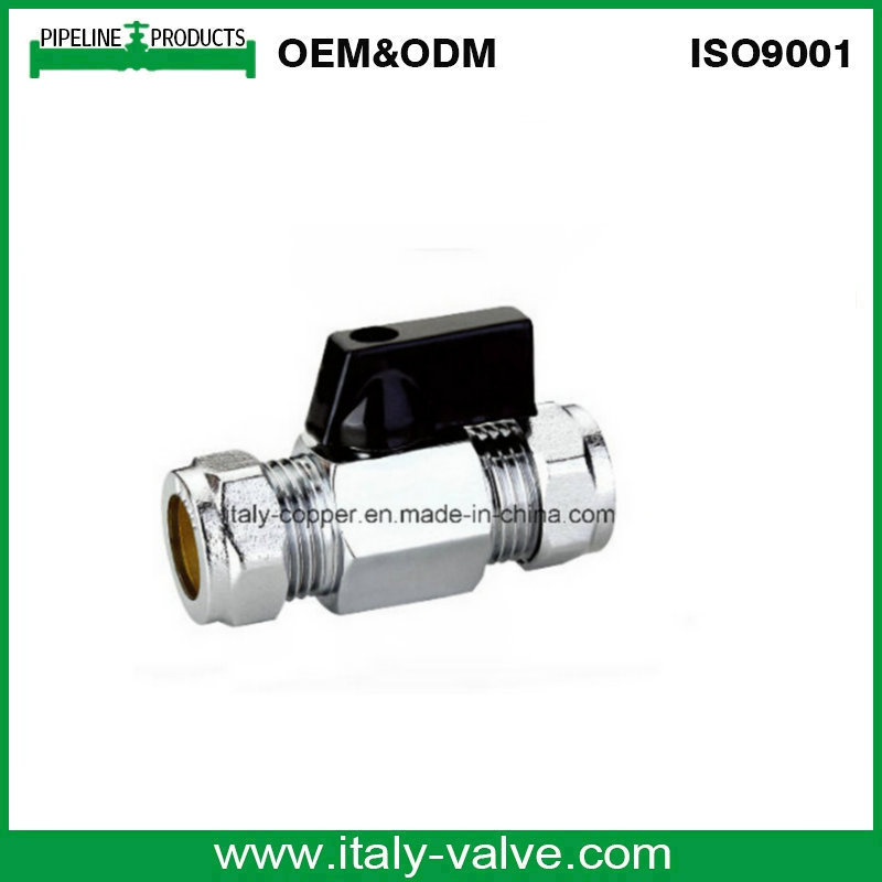 Polishing Chromed Brass Compression Mini Ball Valve (IC-1054)