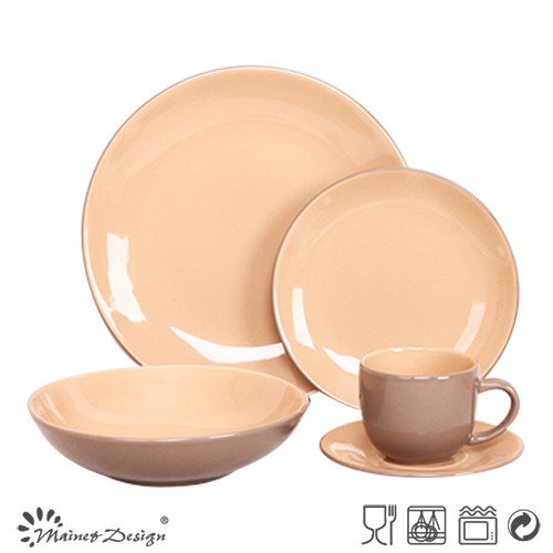 High Quality 16PCS 20PCS Ceramic Stoneware Solid Color Glazed Dinner Set