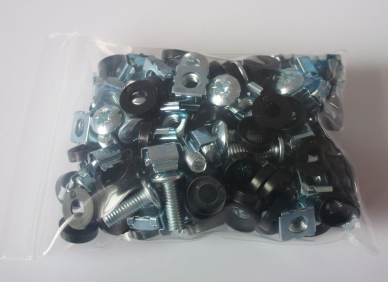 RoHS Certificated Network Cabling Accessories Screw Cage Nut Kits