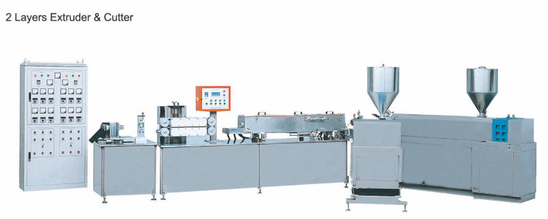 Two Layer Extruder & Cutter for PE Tube