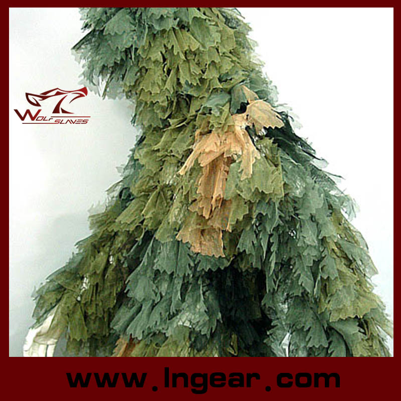 Camouflage Clothing Ghillie Suit Leaf Ghillie Suit for Sniper Hunting Suit