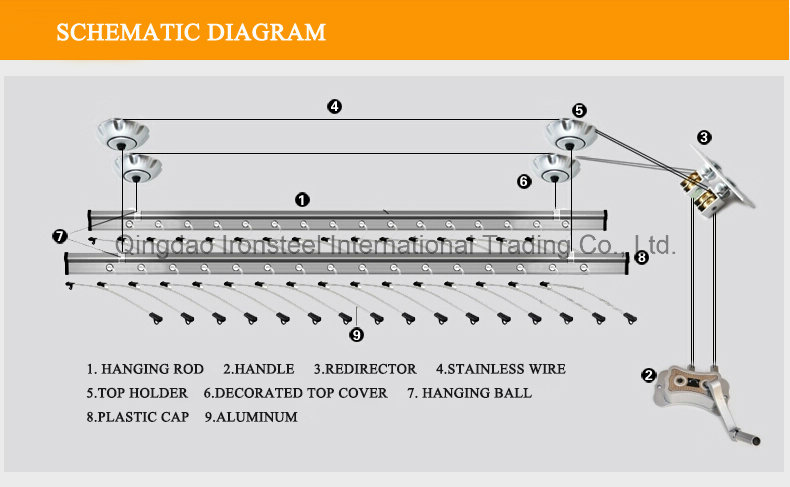 Manual Type Adjustable Cloth Hanger with Racks