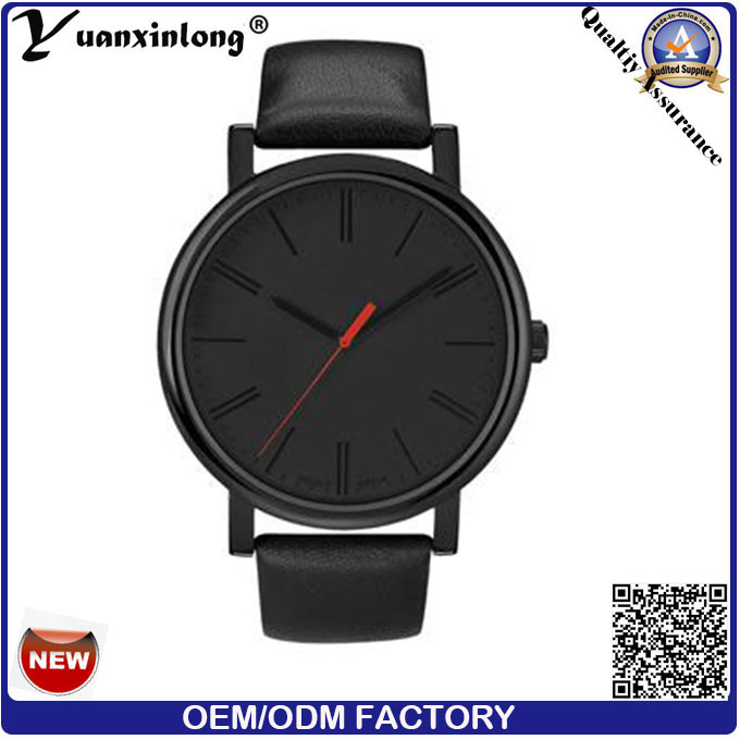 Yxl-740 Black Mens Watches Guangzhou Wrist Watch Mens Brown Leather Watch