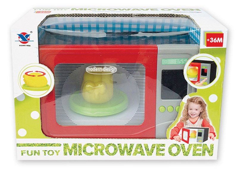 Kitchen Play Set Battery Operated Microwave Oven Toys (H0009345)