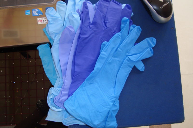 High Quality Blue Color Examination Nitrile Gloves