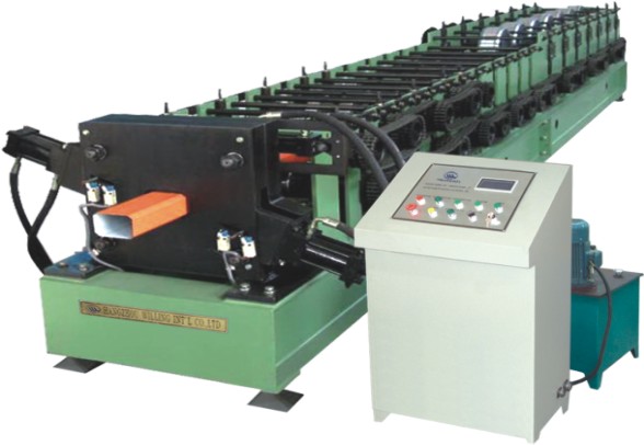 Popular Steel Downpipe Roll Forming Machine Line, High Speed, PLC Control