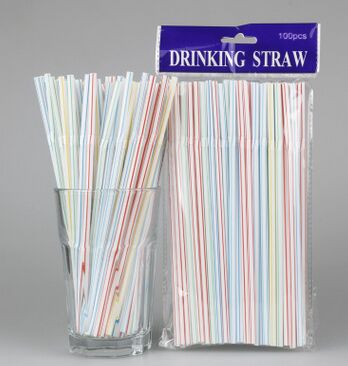 New Pink Paper Drinking Straw for Party