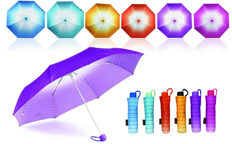 Strip Rainbow Compact Aluminium Light Umbrella (YS-3FM21083949R)