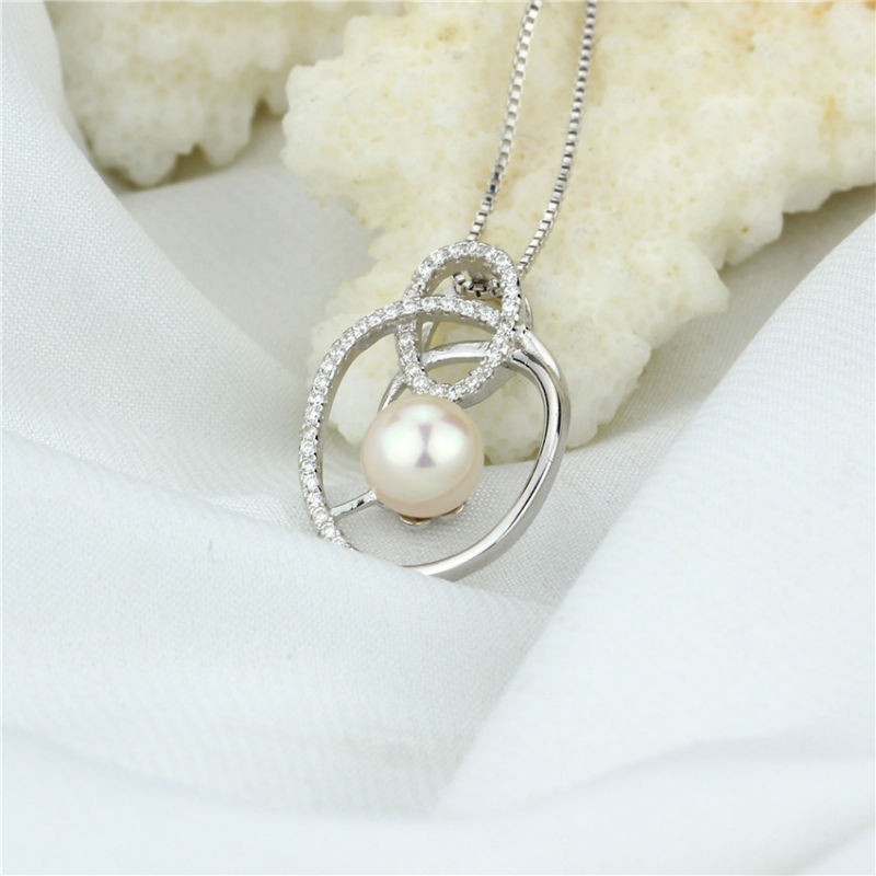 Snh 6mm Nice Quality 925silver Women Natural Pearl Pendant