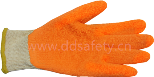 Orange Latex Coated Work Gloves with Ce Dkl321