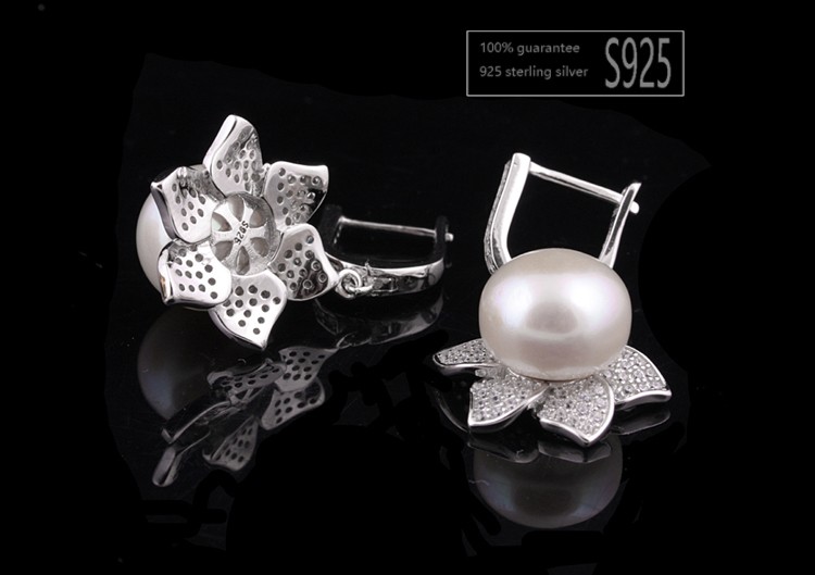 Natural Freshwater Pearl Set Flower Shape AAA 12-13mm Button Pearl latest Design Pearl Set