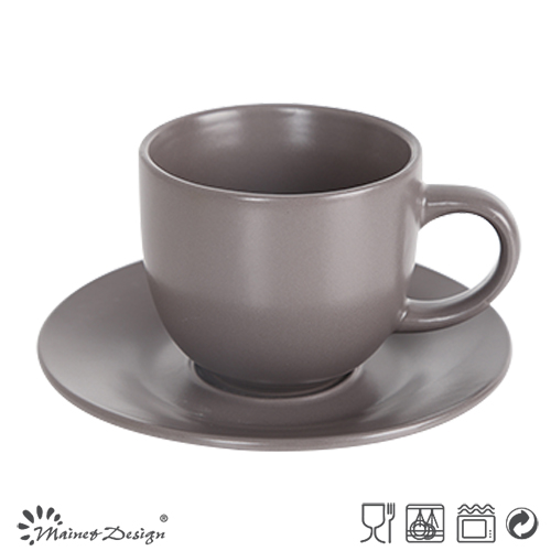 8oz Cup and Saucer Full Glazed Color Design