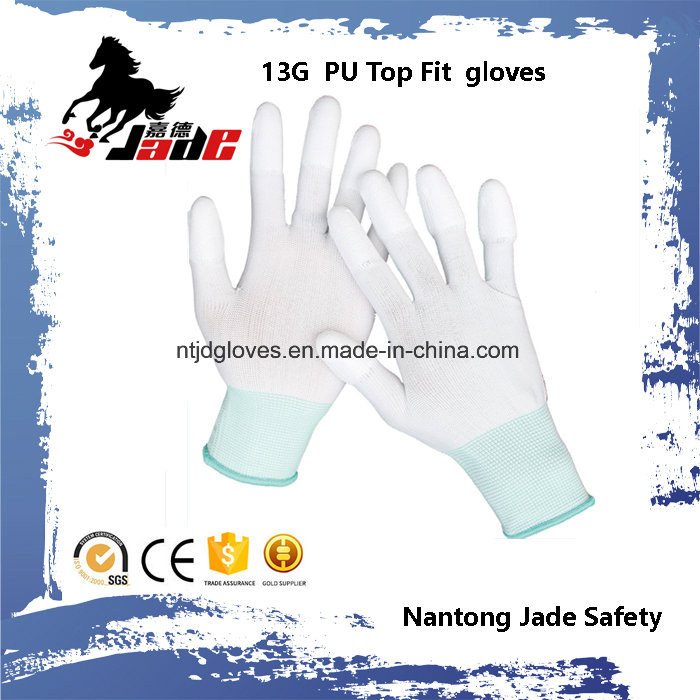 13G Nylon PU Coated Top Fit Glove