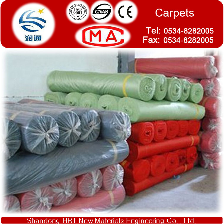 Fleece Carpet 400G/M2 with Color Red and Gray and blue and Green