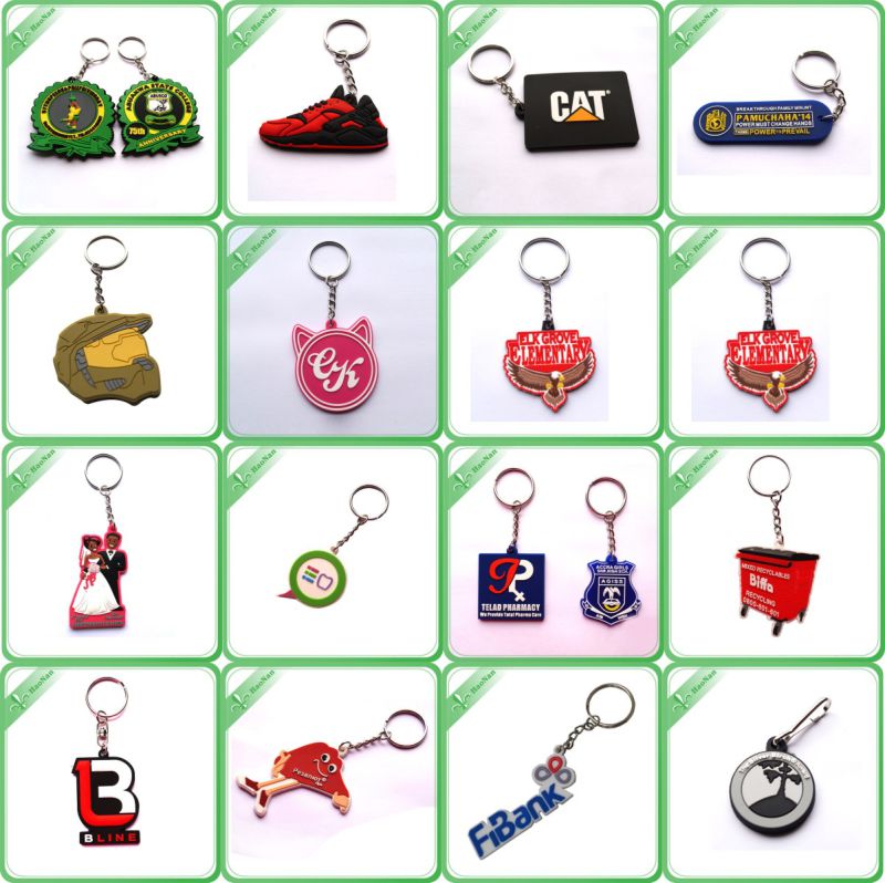 Cheap Custom Soft PVC Keychains No Minimum Order