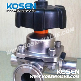 Stainless Steel Three Way Diaphragm Valves (G44)