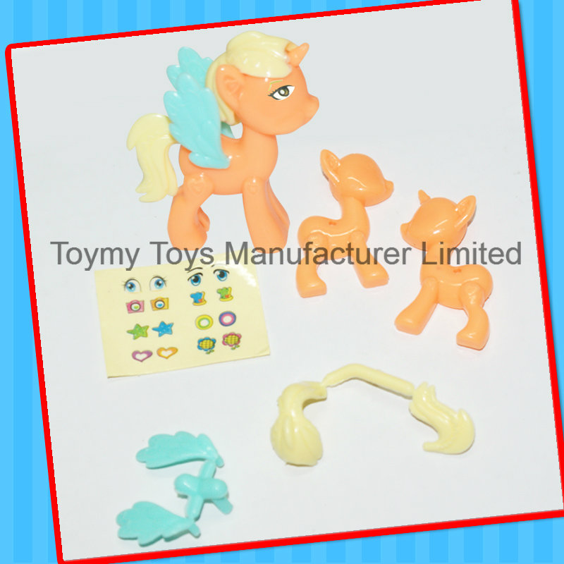 2016 Sales Promotion Lovely Mini DIY Assembly Plastic Horse Toy