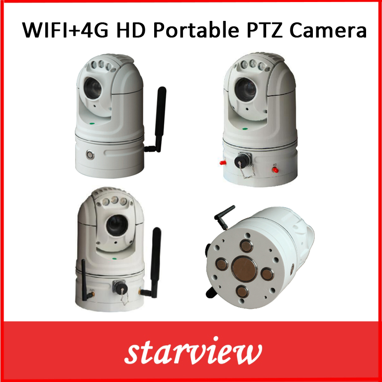 WiFi + 4G HD Portable Network PTZ Camera