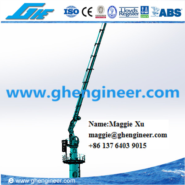 Hydraulic Knuckle Telescopic Boom Jib Pedestal Provision Offshore Ship Crane