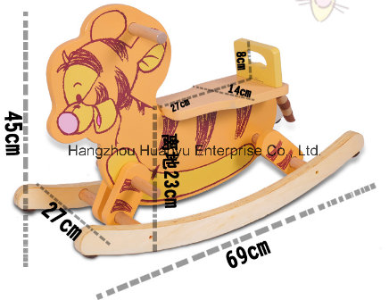 High Quality Wooden Rocking Animal-Wooden Tiger Rocker