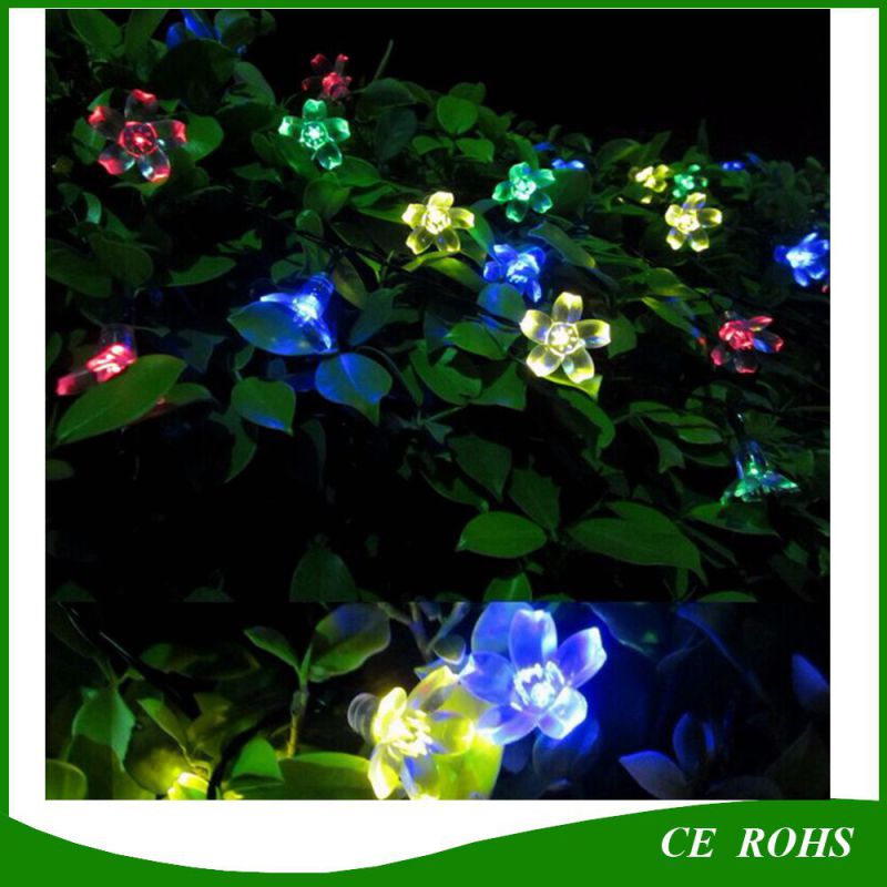 Outdoor Solar String Lights 21FT 50 LED Blossom Flower Fairy Light for Garden Patio Wedding Party Bedroom Christmas Decoration