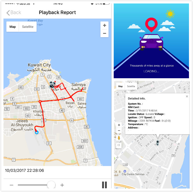 GPS Vehicle Tracker System Software with APP GS102