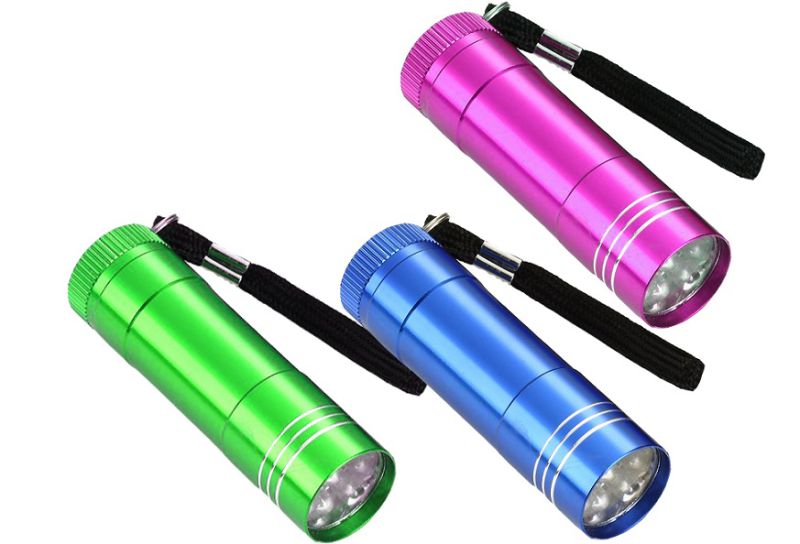 9LED Mini Flashlight with 3AAA Battery