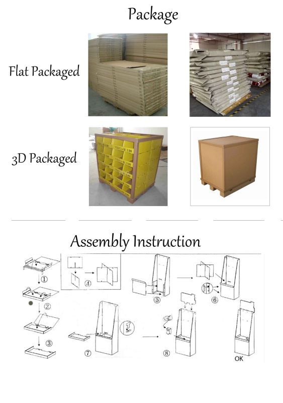 Colorful Supermarket Cardboard Display for Retail, PDQ Paper Display Stand