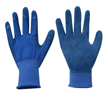 13G Polyester Liner Blue Latex Coated Glove-5239