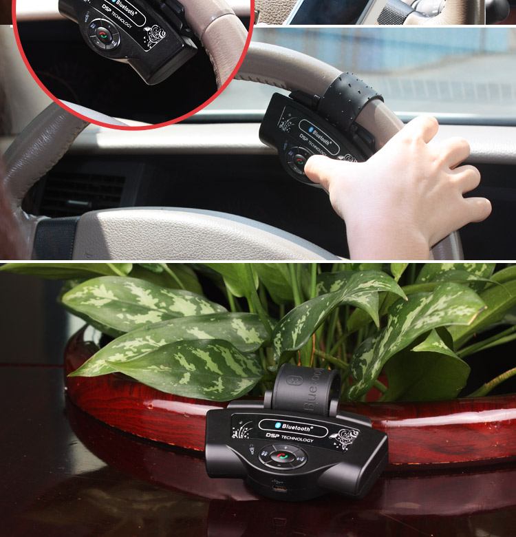 Easy Using Wireless Bluetooth Hands-Free Steer Wheel Speaker for Car