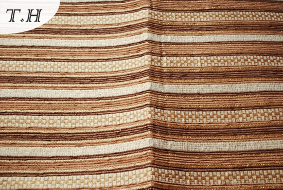 Shinning Chenille Stripe Fabric for Furniture (FTH31416)