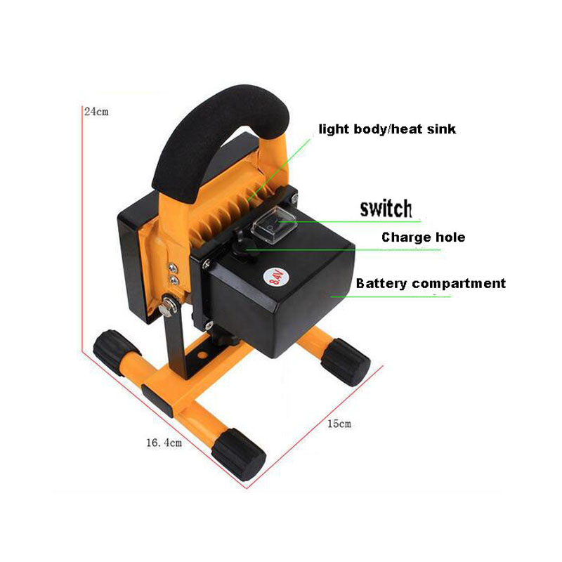 H02 10W Rechargeable Super Bright LED Portable Work Light