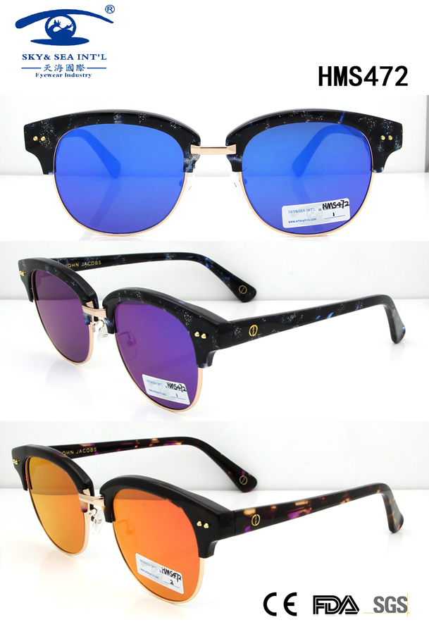 Shiny Fashion New Hot Sale Acetate Sunglasses for Wholesale (HMS472)