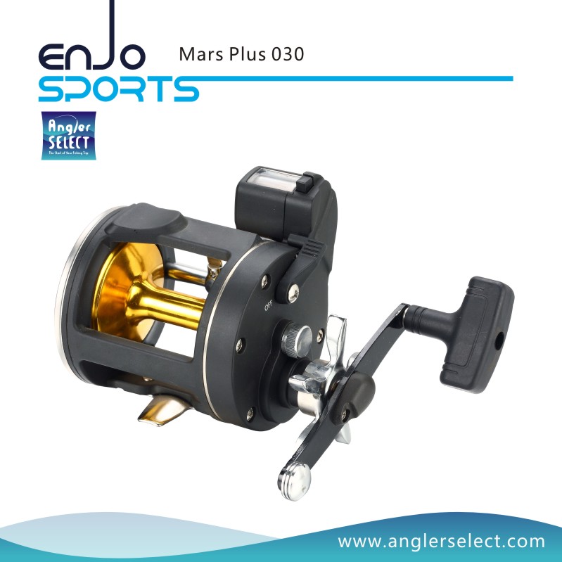 Angler Select Mars Plus Plastic Body 2+1 Bearing Right Handle Sea Fishing Trolling Reel Fishing Tackle (Mars Plus 030)