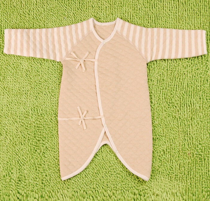 Organic Cotton Striped Baby Long Sleeve Winter Romper