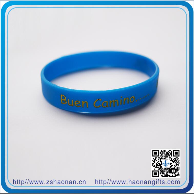 OEM Handicraft Silicone Wristband with Debossed Logo (HN-SW-124)