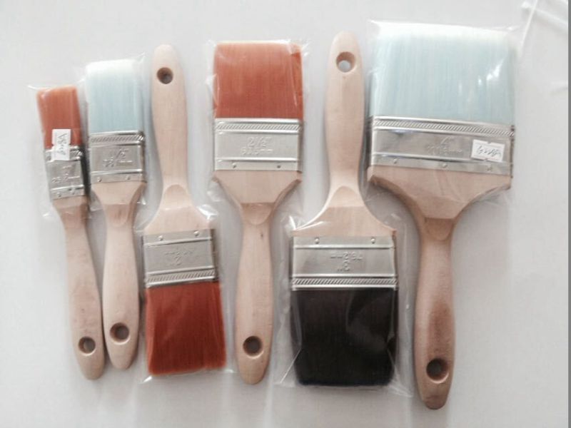 High Quality Wooden Handle Plastic Wire Paint Brush (YY-614)