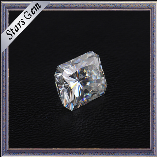 Clear White Rectangle Princess Diamond Cut Moissanite for Jewelry