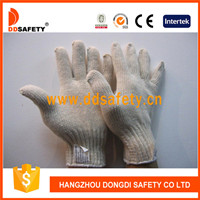 Natural Cotton Knitted Working Gloves Pass Ce Dck704