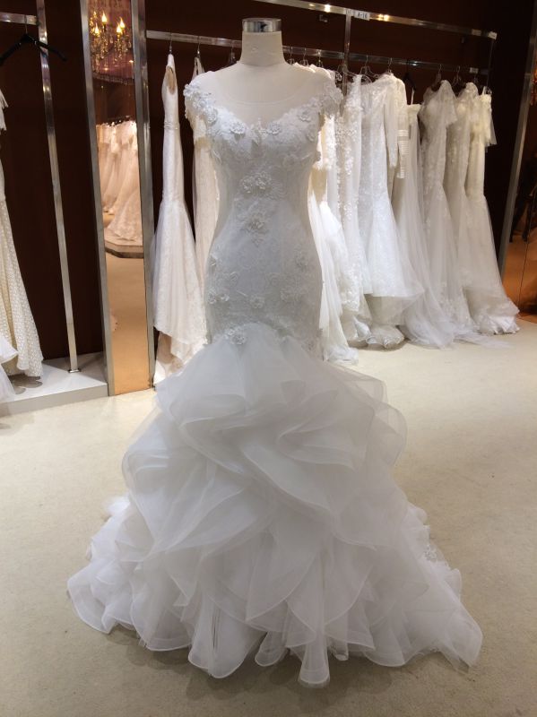 Mermaid Ruffle Organza Wedding Dress