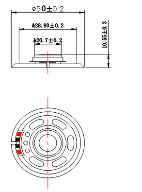 Fbf50tlb Micro Speaker 50mm 2W 8 Ohm with Paper Cone (FBELE)