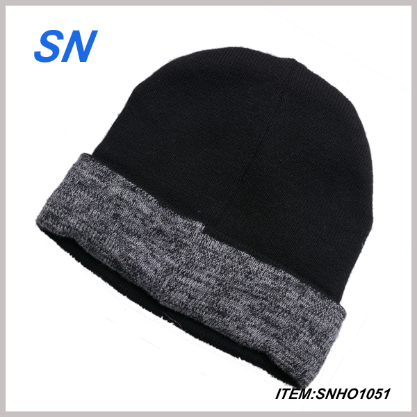 2013 Hot Sell Knitted Beanie Polyester Winter Men Hat