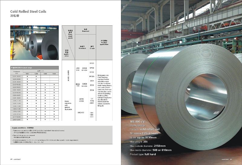 Jisg3141 SPCC Cold Rolled Steel Coils