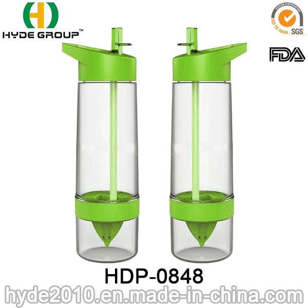 650ml High Quality Tritan Water Bottle, BPA Free Plastic Fruit Infusion Bottle (HDP-0848)