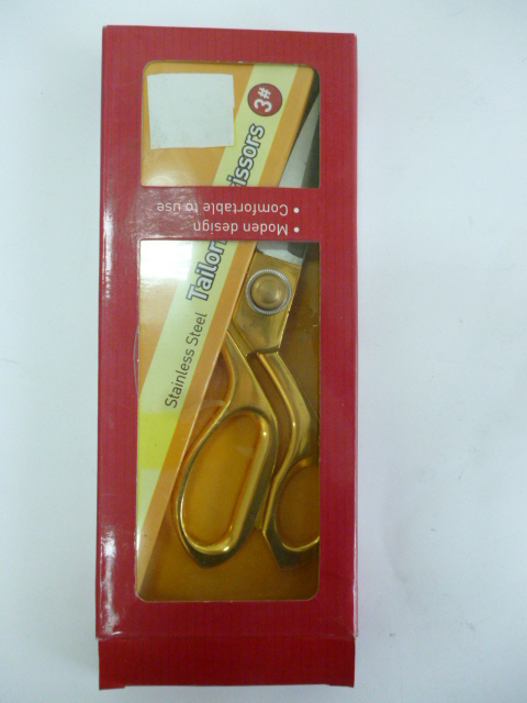 Sewing Scissors with Gold Color, Made of Multifunction Stainless Steel